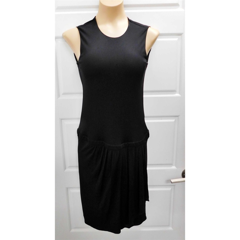 Gucci Little Black Dress Sleeveless with Pleated Bottom Italy sz S